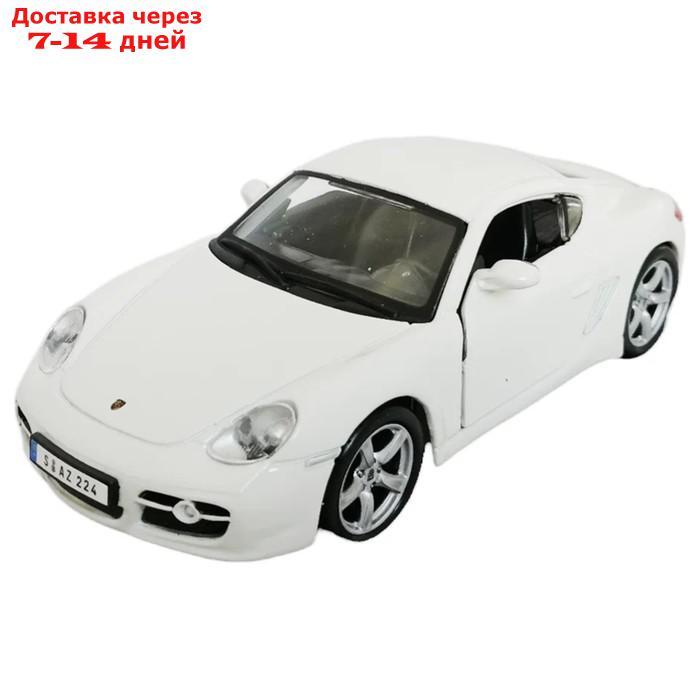 Машинка Bburago Porsche Cayman S, Die-Cast, 1:32, цвет белый - фото 2 - id-p226939121