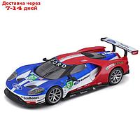 Машинка гоночная Bburago 2017 Ford Gt, Die-Cast, 1:32, красно-синий цвет