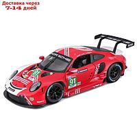 Машинка гоночная Bburago Porsche 911 Rsr Lm 2020, Die-Cast, 1:24, цвет красный