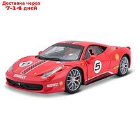 Машинка гоночная Bburago Ferrari 458 Challenge, Die-Cast, 1:24, цвет красный