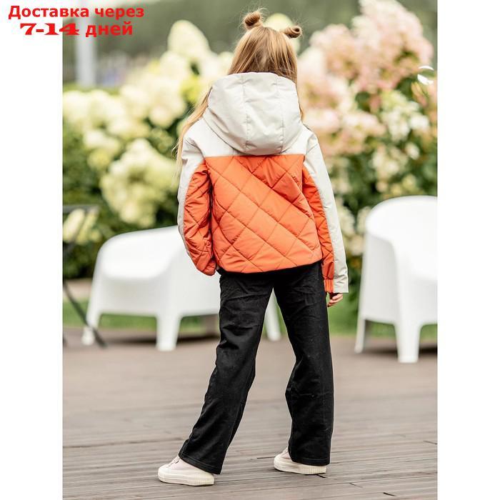 Куртка для девочки, рост 134 см, цвет оранжевый - фото 6 - id-p226996004