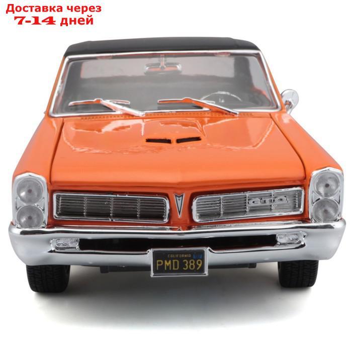 Машинка Maisto Die-Cast 1965 Pontiac GTO, открывающиеся двери, 1:18, цвет оранжевый - фото 2 - id-p226939216