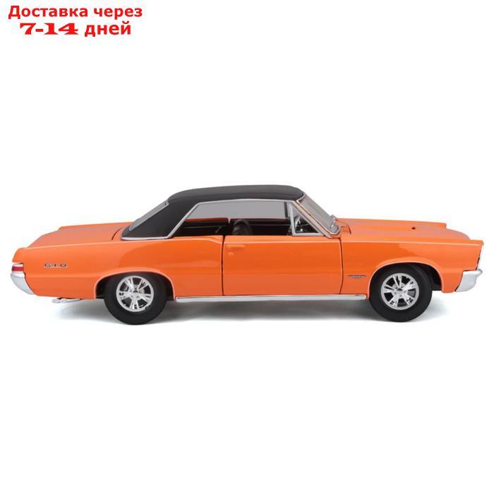 Машинка Maisto Die-Cast 1965 Pontiac GTO, открывающиеся двери, 1:18, цвет оранжевый - фото 4 - id-p226939216