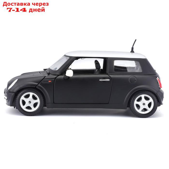 Машинка Maisto Die-Cast Mini Cooper, открывающиеся двери, 1:24, цвет чёрный с белой крышей - фото 10 - id-p226939219