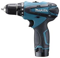 Makita DF330DWE Дрель аккумуляторная [DF330DWE] {10.8В,2х1.3Ач Li-ion,БЗП-10мм,0-350\1300об\м,24\14Нм,1кг,чем}