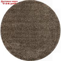 Ковёр круглый Shaggy trend L001, размер 150x150 см, цвет dark brown