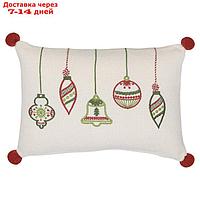 Подушка декоративная с вышивкой Christmas decorations New year Essential, размер 30х45 см