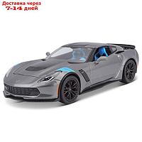 Машинка Maisto Die-Cast 2017 Corvette Grand Sport, 1:24, цвет серебристый