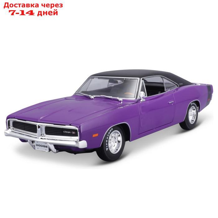 Машинка Maisto Die-Cast 1969 Dodge Charger R/T, открывающиеся двери, 1:18, цвет фиолетовый - фото 1 - id-p226939247