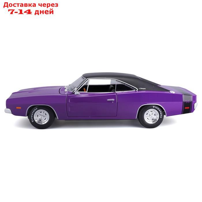 Машинка Maisto Die-Cast 1969 Dodge Charger R/T, открывающиеся двери, 1:18, цвет фиолетовый - фото 9 - id-p226939247