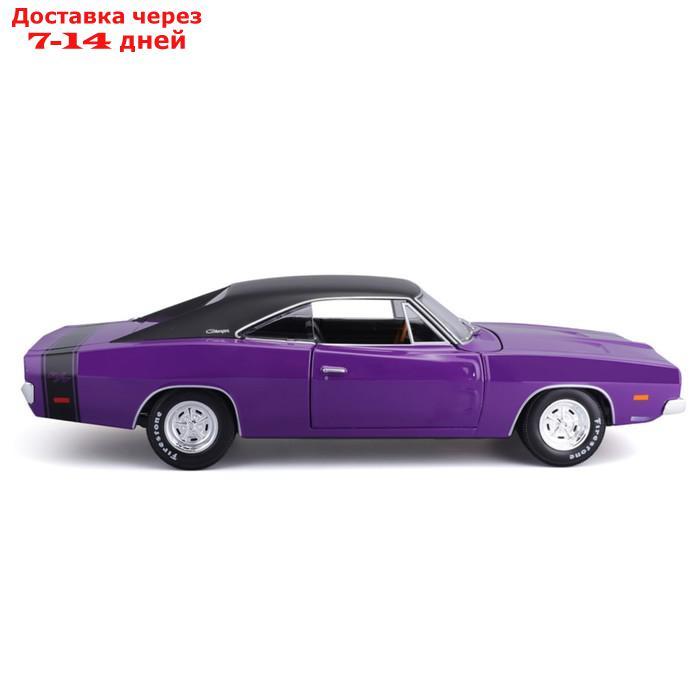 Машинка Maisto Die-Cast 1969 Dodge Charger R/T, открывающиеся двери, 1:18, цвет фиолетовый - фото 10 - id-p226939247
