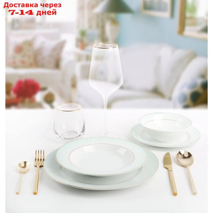 Набор столовой посуды из фарфора, 24 предмета, белый - фото 1 - id-p226954403