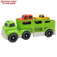 Эко-машинка Funky Toys "Грузовик", с двумя машинками, цвет зелёный, 30 см