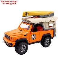 Машинка Funky Toys "Навстречу приключениям. Кемпинг", со светом и звуком, 22 см, цвет оранжевый