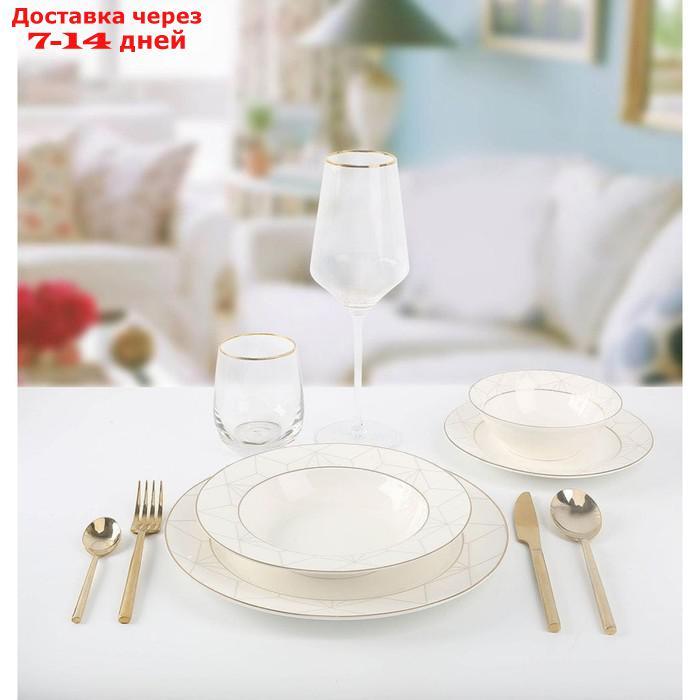 Набор столовой посуды из костяного фарфора, 24 предмета - фото 1 - id-p226954420