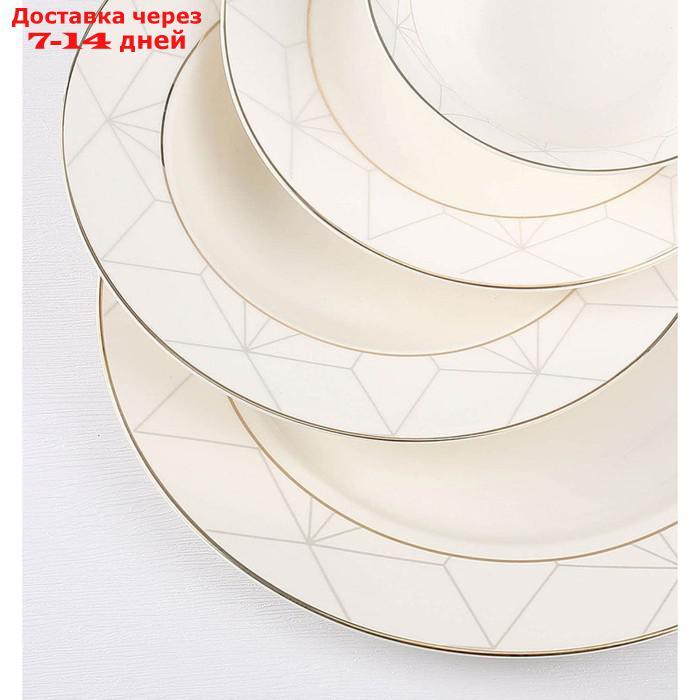 Набор столовой посуды из костяного фарфора, 24 предмета - фото 4 - id-p226954420