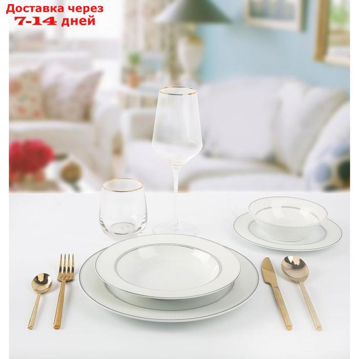 Набор столовой посуды из фарфора, 24 предмета, белый - фото 2 - id-p226954421