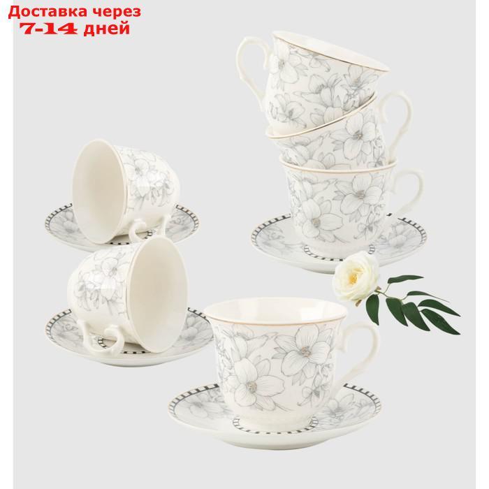 Чайный набор из костяного фарфора, 250 мл, 12 предметов - фото 1 - id-p226954423