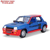 Машинка Bburago Renault 5 Turbo, Die-Cast, 1:24, открывающиеся двери, цвет красно-синий