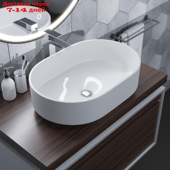 Раковина для ванной накладная Uperwood Aura, 60 см, овальная, белая - фото 1 - id-p226963809