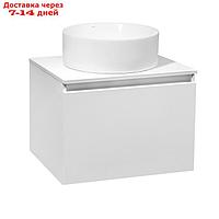 Тумба для ванной комнаты Runo "Бари 60" белый, с раковиной "OVALE 50" 45 х 60 х 54 см