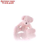 Мягкая игрушка Gulliver мишка с бантом, цвет розовый, 28 см