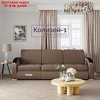 Угловой диван "Колизей 1", ППУ, механизм еврокнижка, угол левый, велюр, цвет квест 033