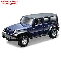 Машинка Bburago Jeep Wrangler Unlimited Rubicon, Die-Cast, 1:32, цвет синий