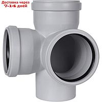 Крестовина канализационная STOUT SKB-0017-011087 d=110 мм, 87.5°, 2-плоскостная, бесшумная