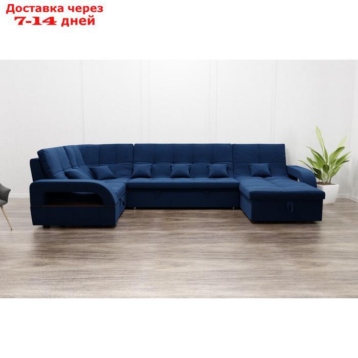 П-образный диван "Майами 4", механизм венеция, универсальный, велюр, велюта люкс 26 - фото 4 - id-p226941833