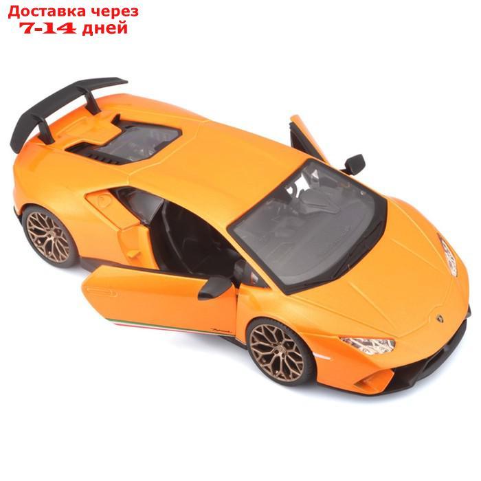 Машинка Bburago Lamborghini Huracan Performante, Die-Cast, 1:24, цвет оранжевый - фото 6 - id-p226939310