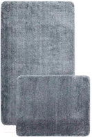 Набор ковриков для ванной и туалета Gokyildiz Soft Micro 50x80+50x40 / DUZ-7039-DARK-GRAY