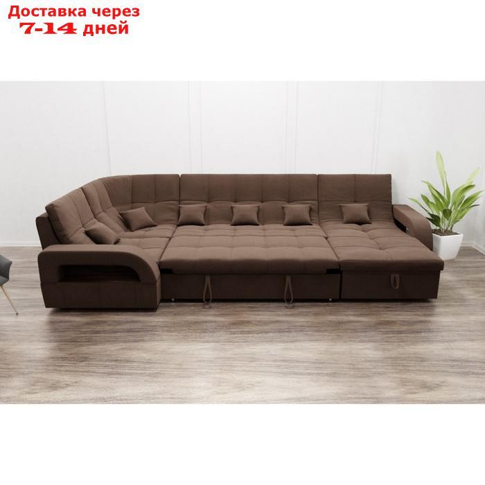 П-образный диван "Майами 4", механизм венеция, универсальный, велюр, велюта люкс 23 - фото 5 - id-p226941841