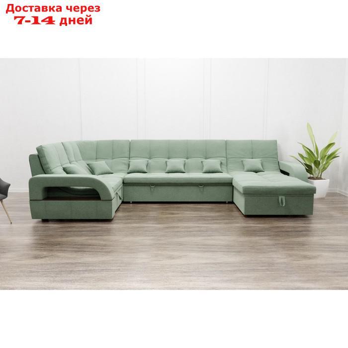 П-образный диван "Майами 4", механизм венеция, универсальный, велюр, велюта люкс 14 - фото 4 - id-p226941850