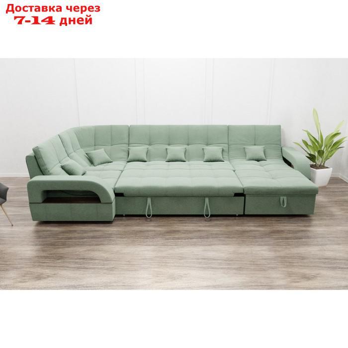 П-образный диван "Майами 4", механизм венеция, универсальный, велюр, велюта люкс 14 - фото 5 - id-p226941850