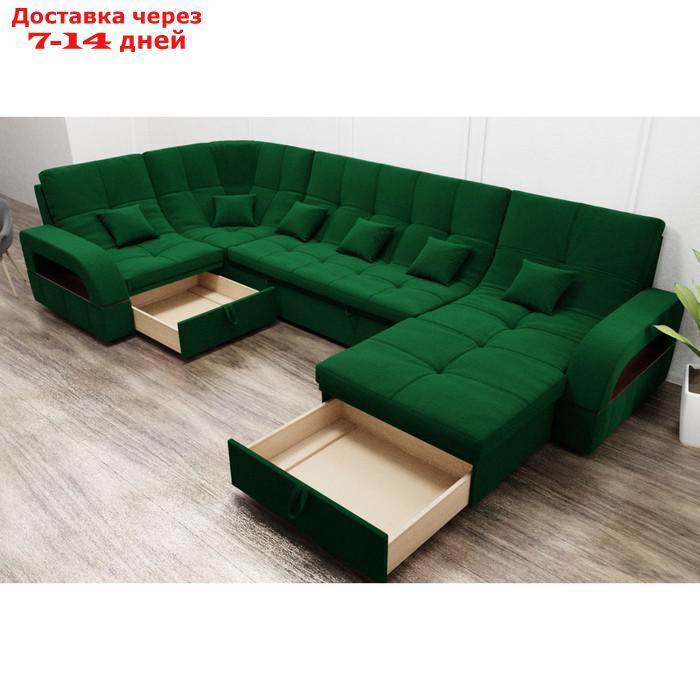 П-образный диван "Майами 4", механизм венеция, универсальный, велюр, велюта люкс 33 - фото 3 - id-p226941857