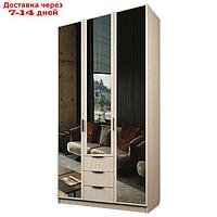 Шкаф 3-х дверный "Экон", 1200×520×2300 мм, 3 ящика, 3 зеркала, цвет дуб молочный