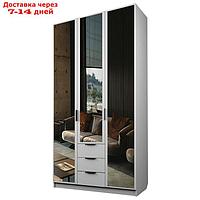 Шкаф 3-х дверный "Экон", 1200×520×2300 мм, 3 ящика, 3 зеркала, цвет белый