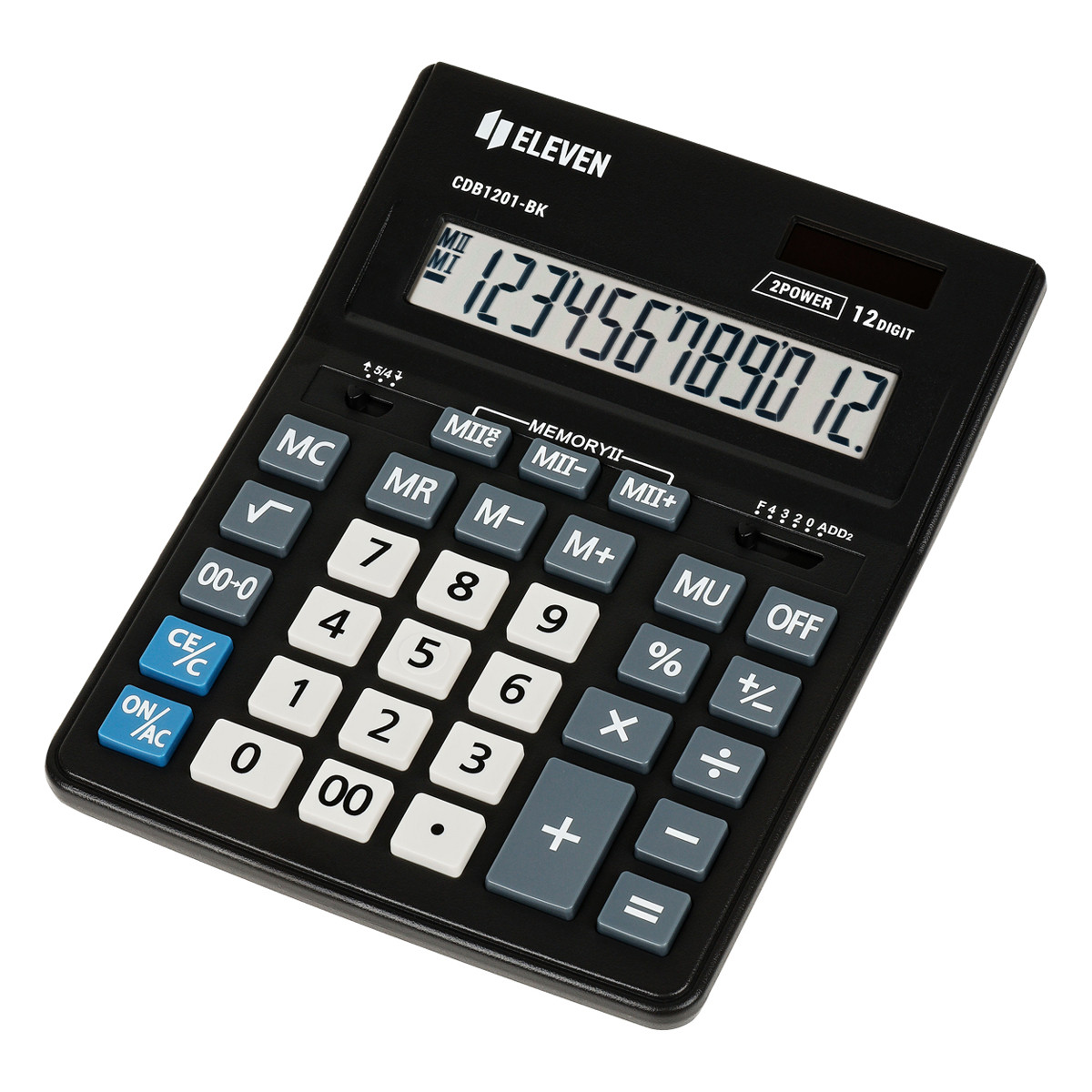 Калькулятор настольный Eleven Business Line CDB1201-BK, 12 разрядов, двойное питание,155*205*35мм,