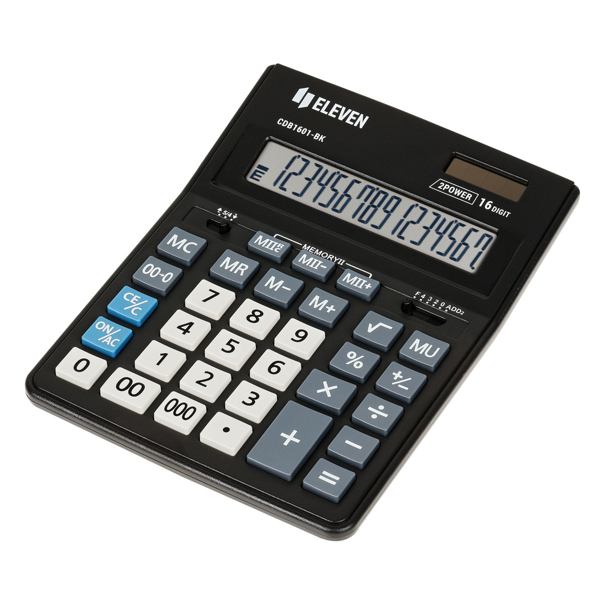 Калькулятор настольный Eleven Business Line CDB1601-BK, 16 разрядов, двойное питание,155*205*35мм