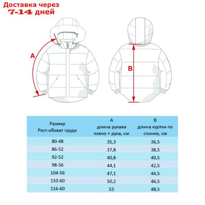 Куртка-бомбер для мальчика, рост 86 см, цвет электрик - фото 4 - id-p226996742
