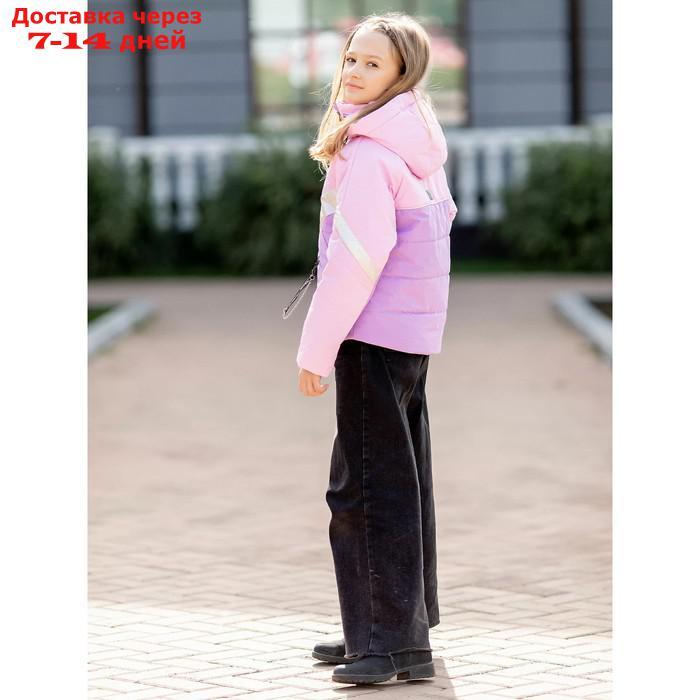 Куртка для девочки, рост 146 см, цвет сиреневый - фото 4 - id-p226996755