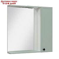 Зеркало-шкаф для ванной комнаты "Римини 75" мята, правый, 16,2 х 76,5 х 76,5 см
