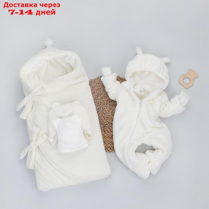 Комплект на выписку KinDerLitto "Веснушка", 5 предметов: одеяло-конверт, шапочка, комбинезон-слип, комбинезон, - фото 1 - id-p226939536