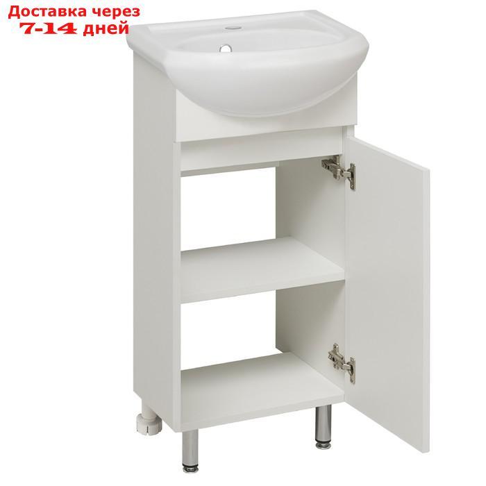 Тумба для ванной комнаты "Лада 40" белый, с раковиной "Mango 40" 20,8 х 38,6 х 80 см - фото 2 - id-p226948417