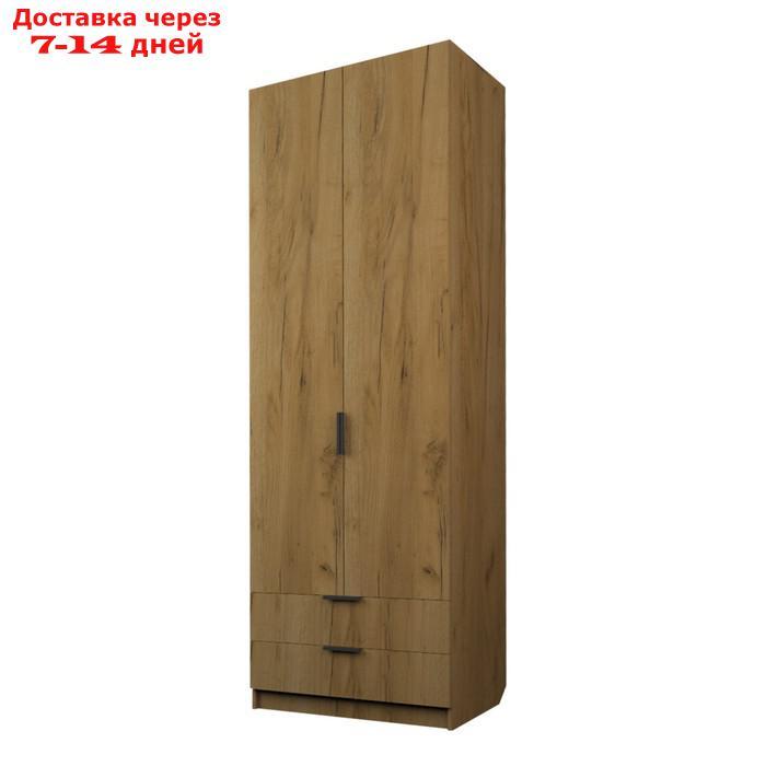 Шкаф 2-х дверный "Экон", 800×520×2300 мм, 2 ящика, штанга и полки, цвет дуб крафт золотой - фото 1 - id-p226954959