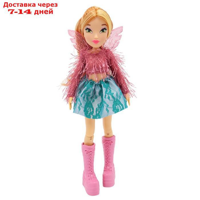 Шарнирная кукла Winx Club "Модная Флора", с крыльями, 24 см - фото 2 - id-p227000954