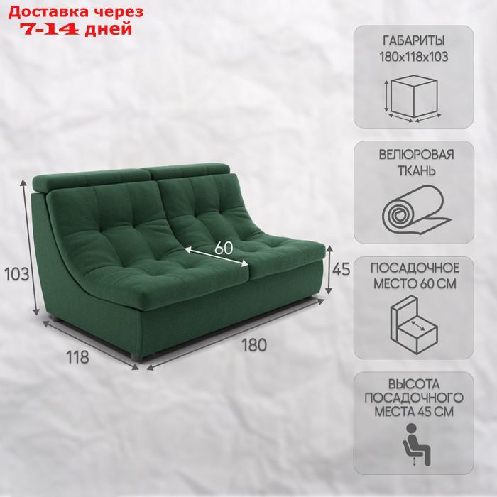 Прямой диван "Монако 1", ППУ, механизм венеция, велюр, цвет квест 010 - фото 2 - id-p226948446