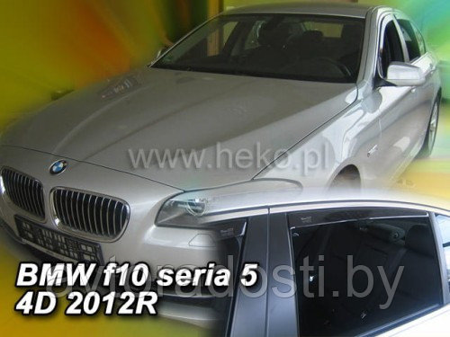 Ветровики вставные для BMW 5 F10 (2010-2017) седан / БМВ 5 [11148] (HEKO) - фото 1 - id-p75792617