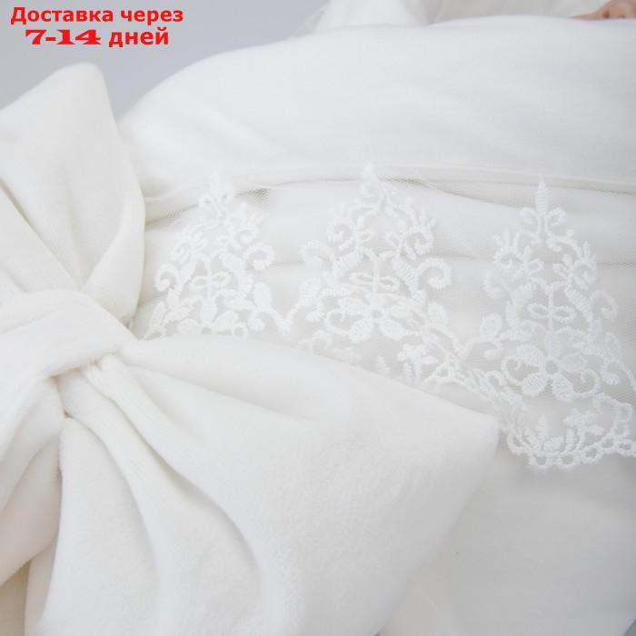 Комплект на выписку KinDerLitto "Бристоль", 5 предметов: одеяло, пелёнка, комбинезон-слип, шапочка, бант, - фото 6 - id-p226939597